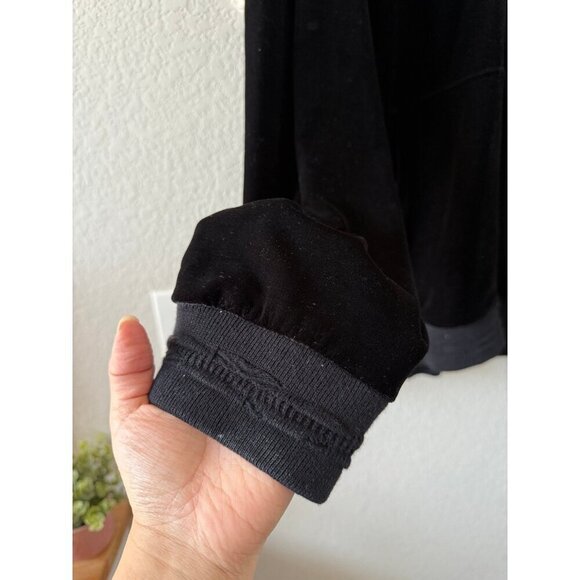 Coogie Black Velour Zip Up Jacket Tracksuit Sporty 3D Knit Multicolor Casual 3XL - Picture 9 of 10